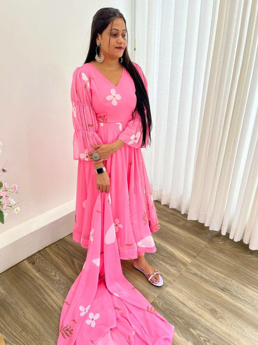Gown Febrics Fox Gerorrget Soft Heavy Quality Fabric Gown