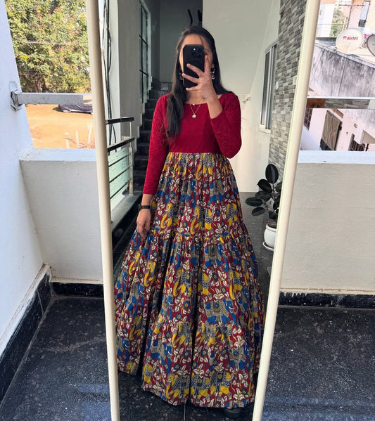 Hakuba and soft muslin fabric frock