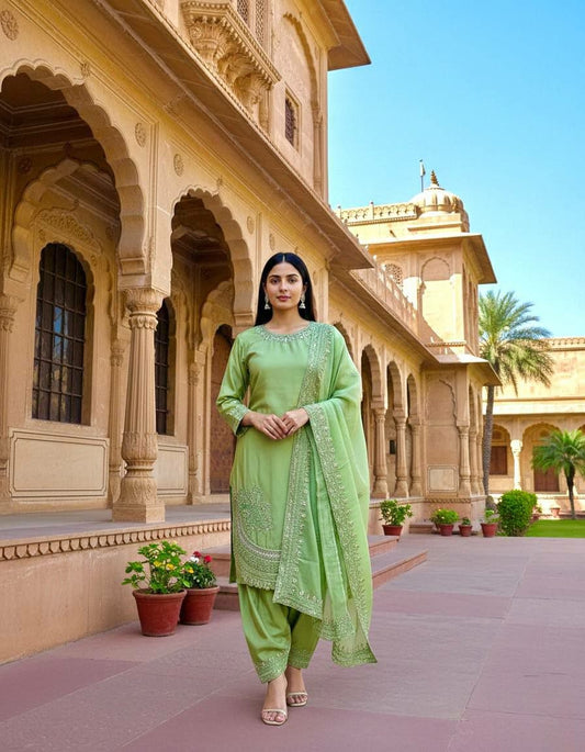 Graceful Mauve Cotton Silk Kurta Set with Intricate Chikankari Embroidery