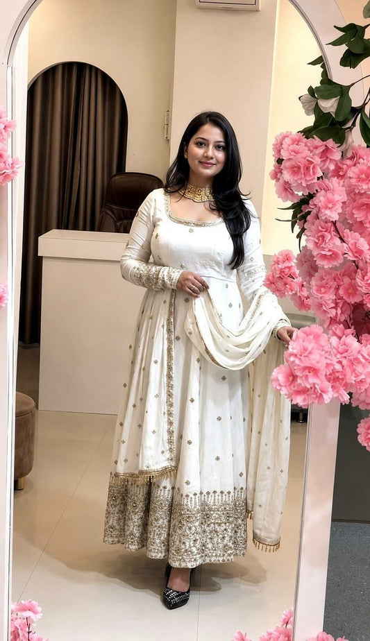 Premium Crunchy Silk Anarkali Gowan