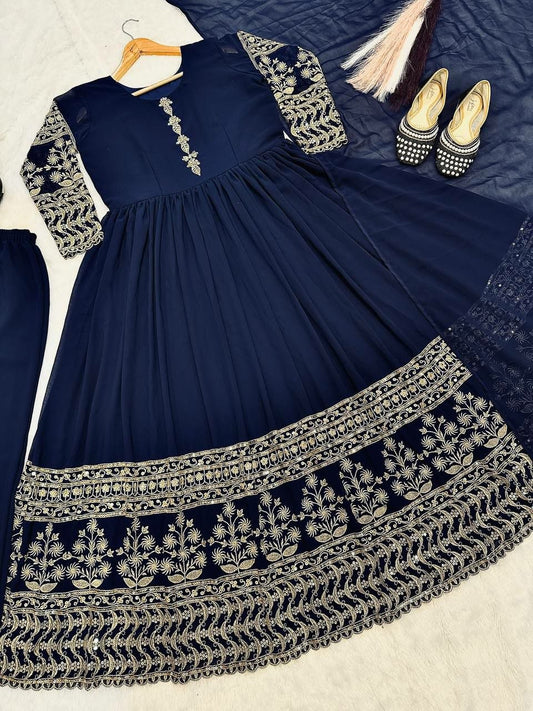 Premium Quality Heavy Faux Georgette Anarkali Gown