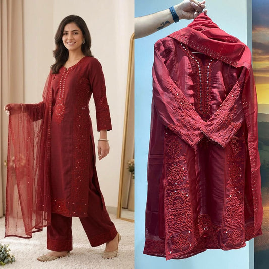 Plazzo And Kurti Set
