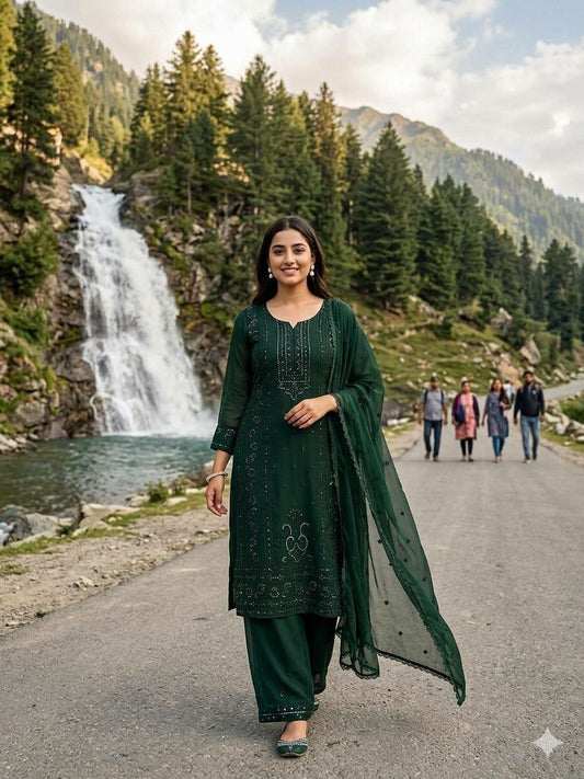 Plazzo And Kurti Set