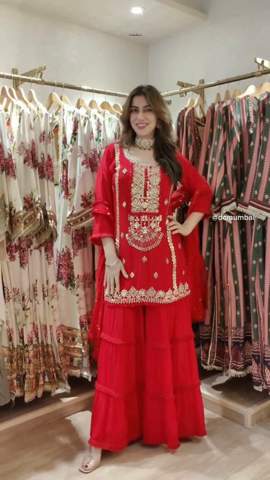 Plazzo And Kurti Set