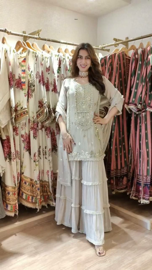Plazzo And Kurti Set