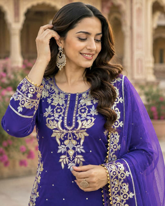 Plazzo And Kurti Set