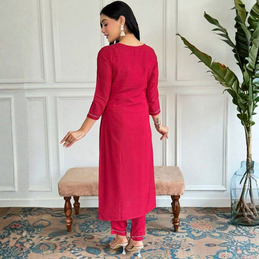 GULABI GRACE KURTI SET