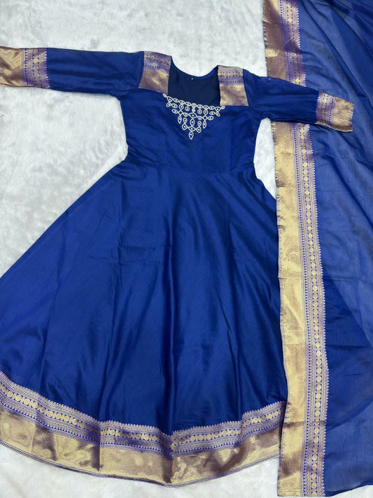 Jacquard Silk Less with Embroidery