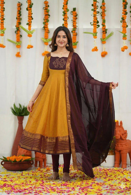 Jacquard Silk Less with Embroidery