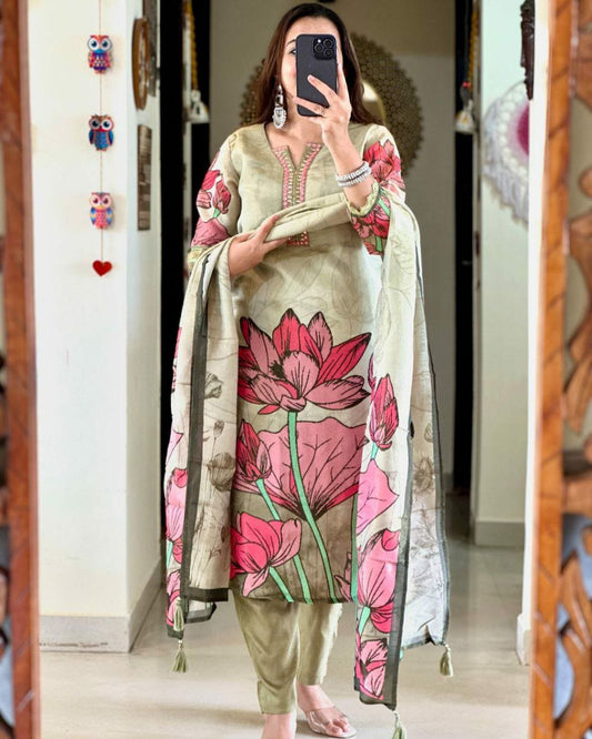 Mirror Work Neck Design kurti