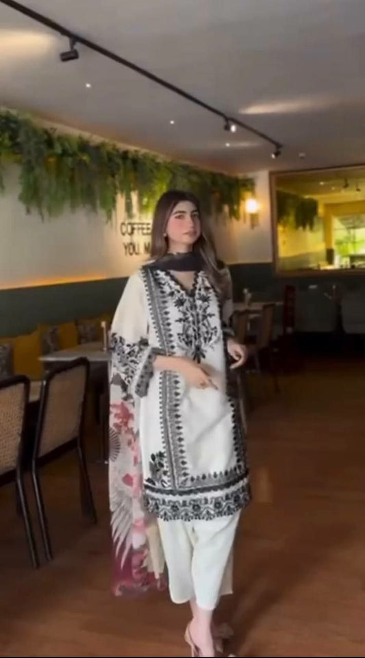Ready Made Beautiful Top Plazzo And Dupatta Set For Women