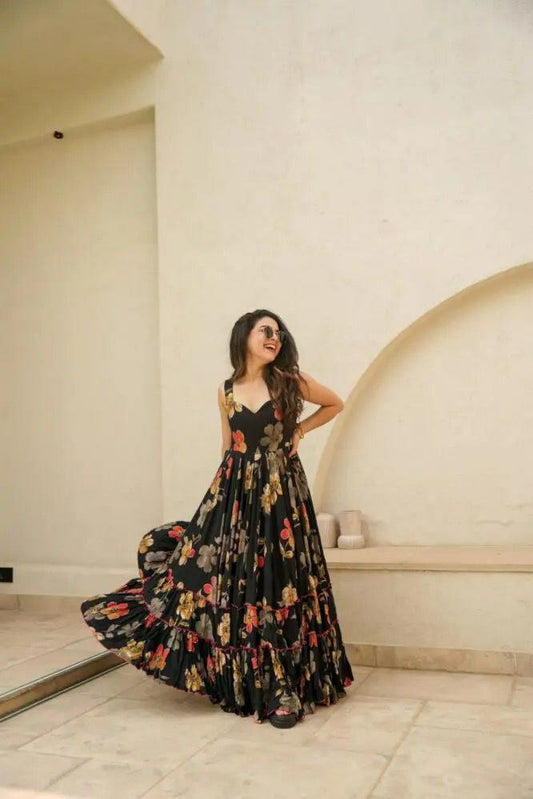 New Stylish Black Gown For Women