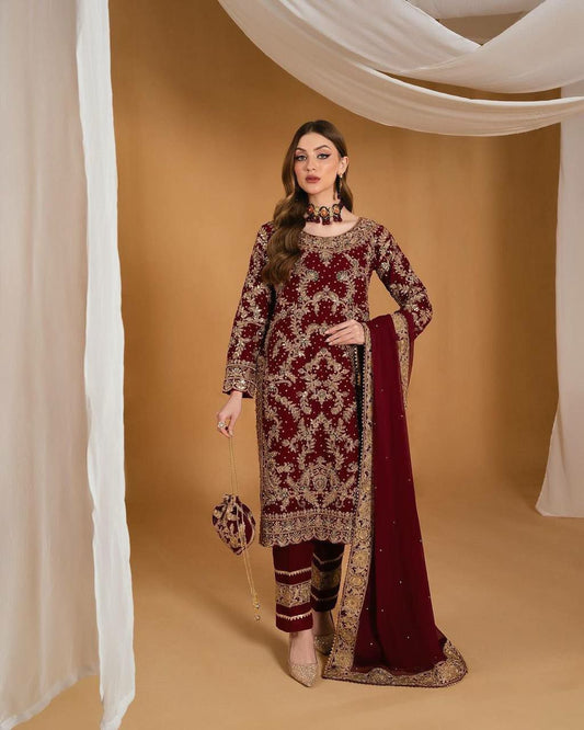 Faux Georgette With Full Sleeve Kurti