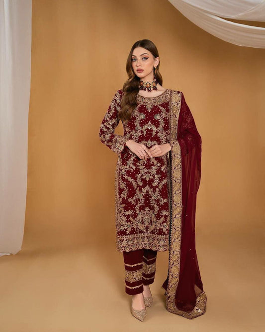 Faux Georgette With Full Sleeve Kurti