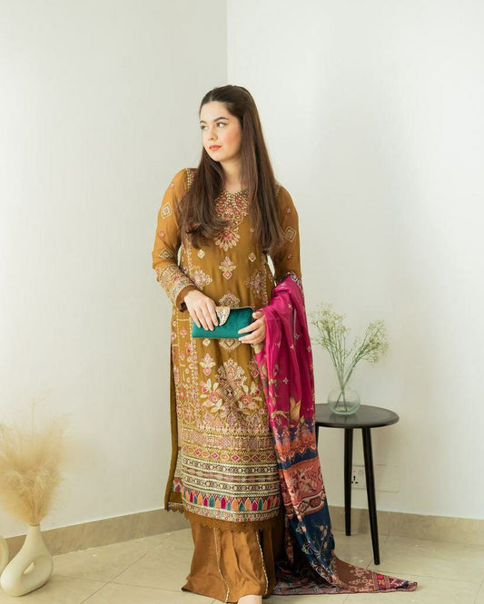 New embroidery Work Sharara Pair For Wedding And Functions