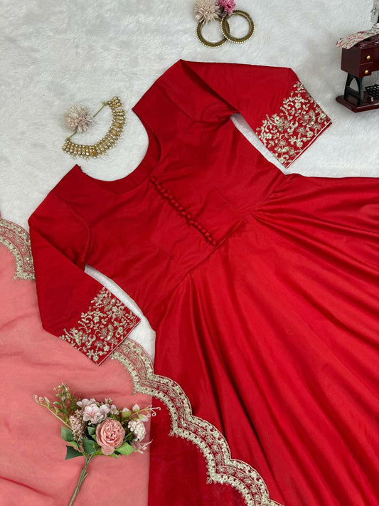 Tapeta Silk Inner Work Round Kurti For Women