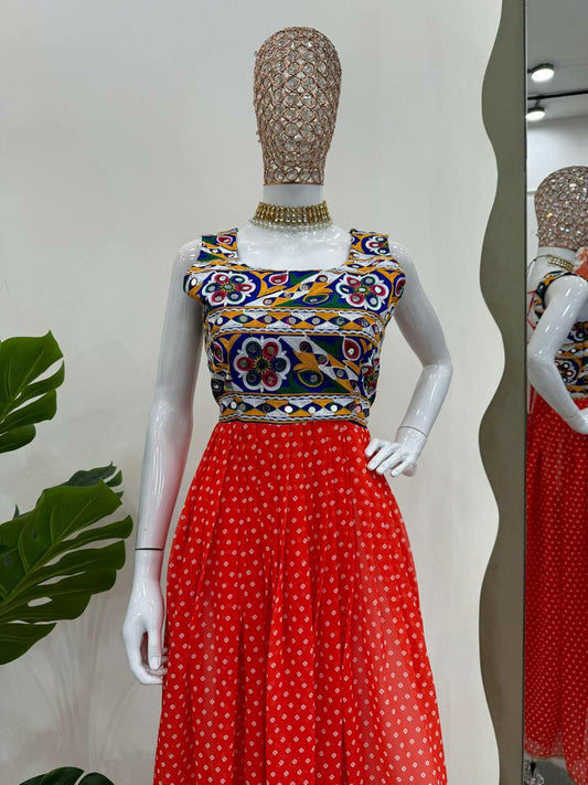 Faux Georgette Micro Work Chine Stich Work Kurti Set For Women For Function