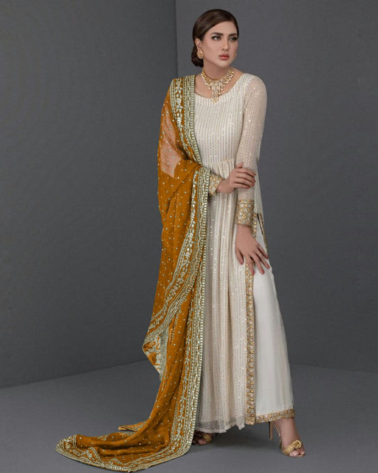 Heavy Embroidery And 5mm Sequins Work (Only Front Side Work) Kurti