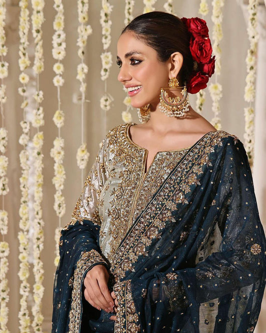 HEAVY JIMMY CHU SILK. WORK:- BEAUTIFUL 5 MM EMBROIDERY SEQUENCE AND THREAD WORK KURTI SET