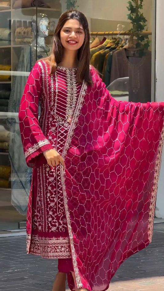 Hevay China With Heavy multi Needle Embroidery 5mm Sequence Work With fancy Less . (Fully Sleeve’s) Long Kurti