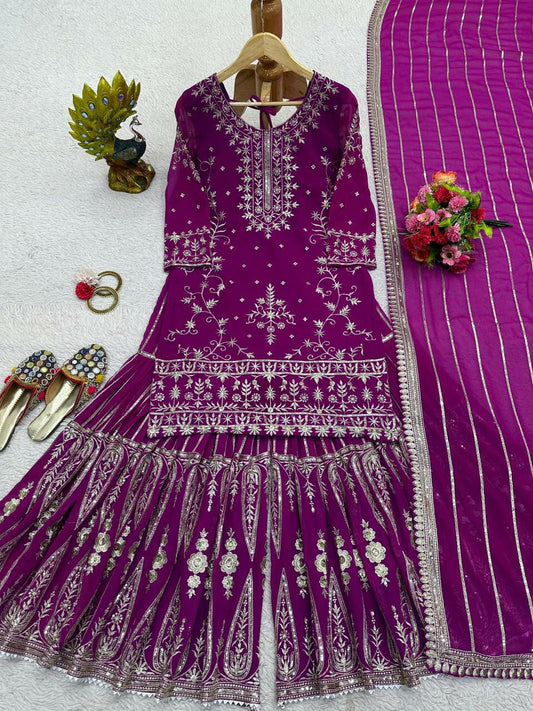 Faux Georgette Shara Pair For Women For Wedding And Festival