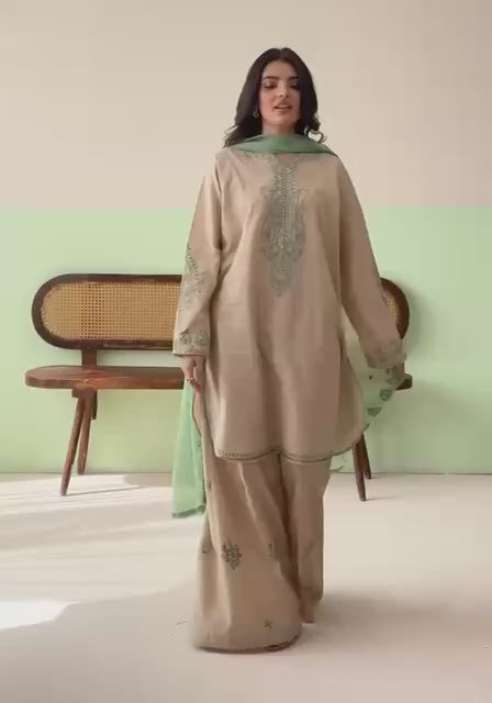 Soft Micro Cotton Kurti Set Palazzo