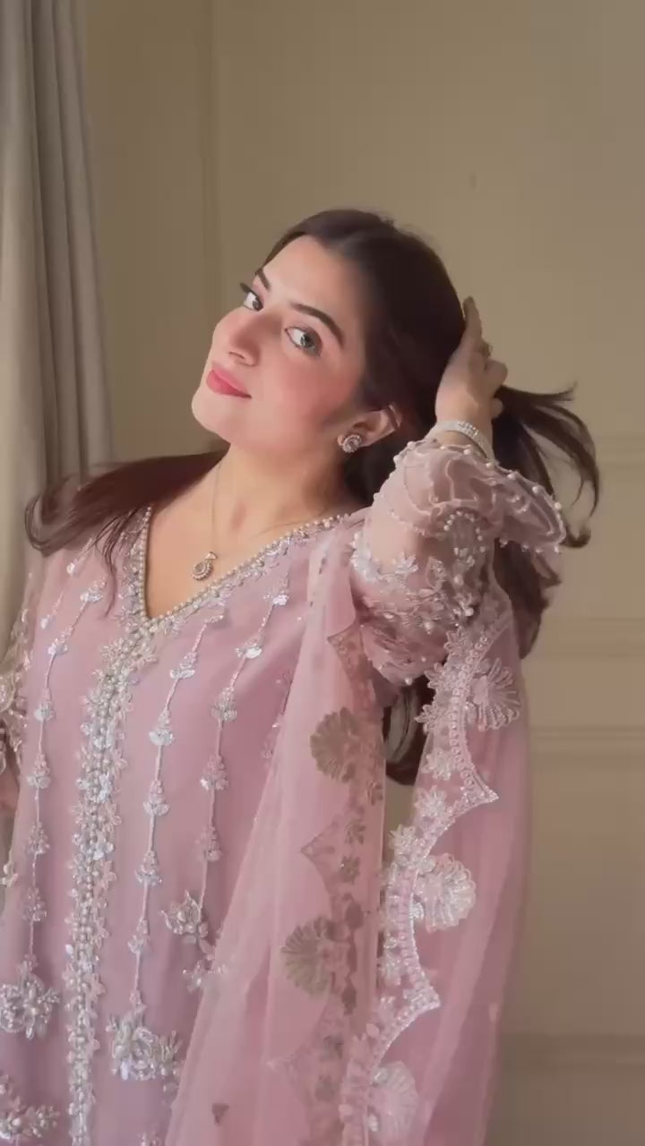HEAVY SOFT NET Kurti Set Pent