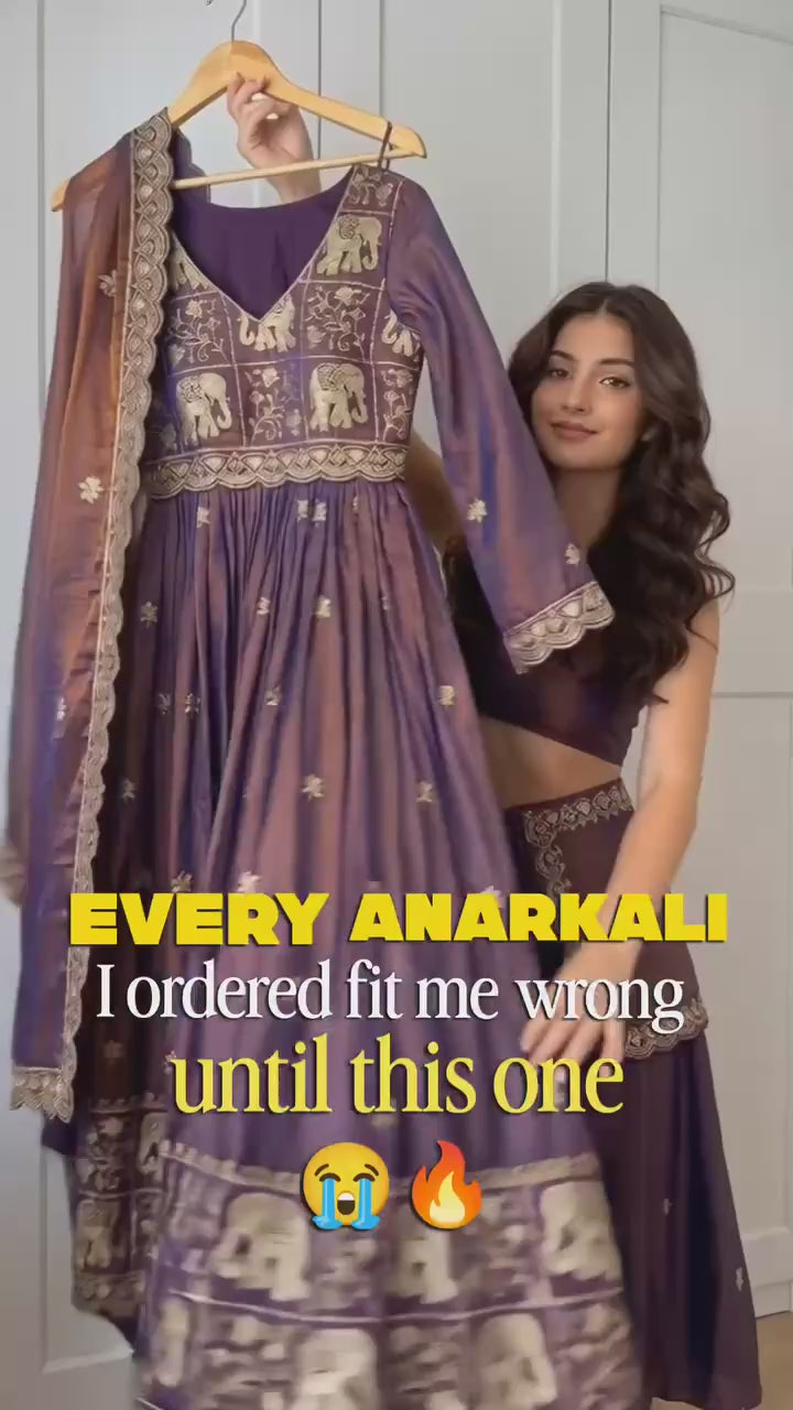 Heavy Fend Silk Anarkali Gowan