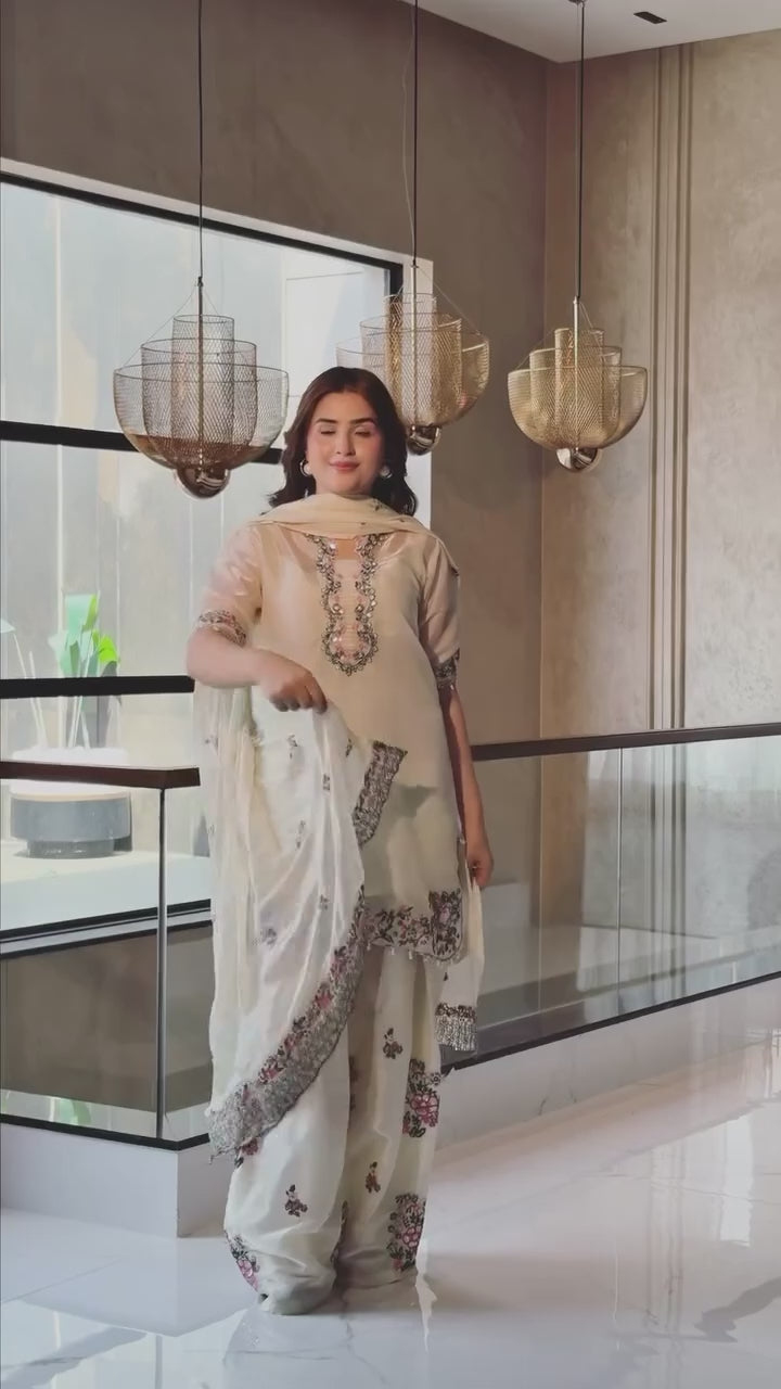 Heavy Fendy Silk Kurti Set pent